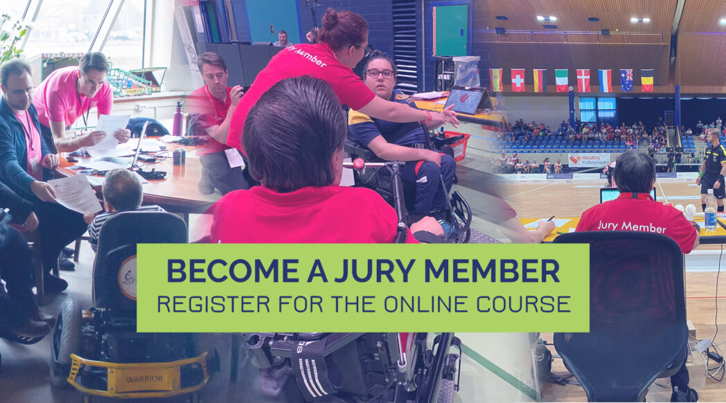 This picture shows the duties a Jury Member has and displays the text: Become a Jury Member, Register for the Online Course